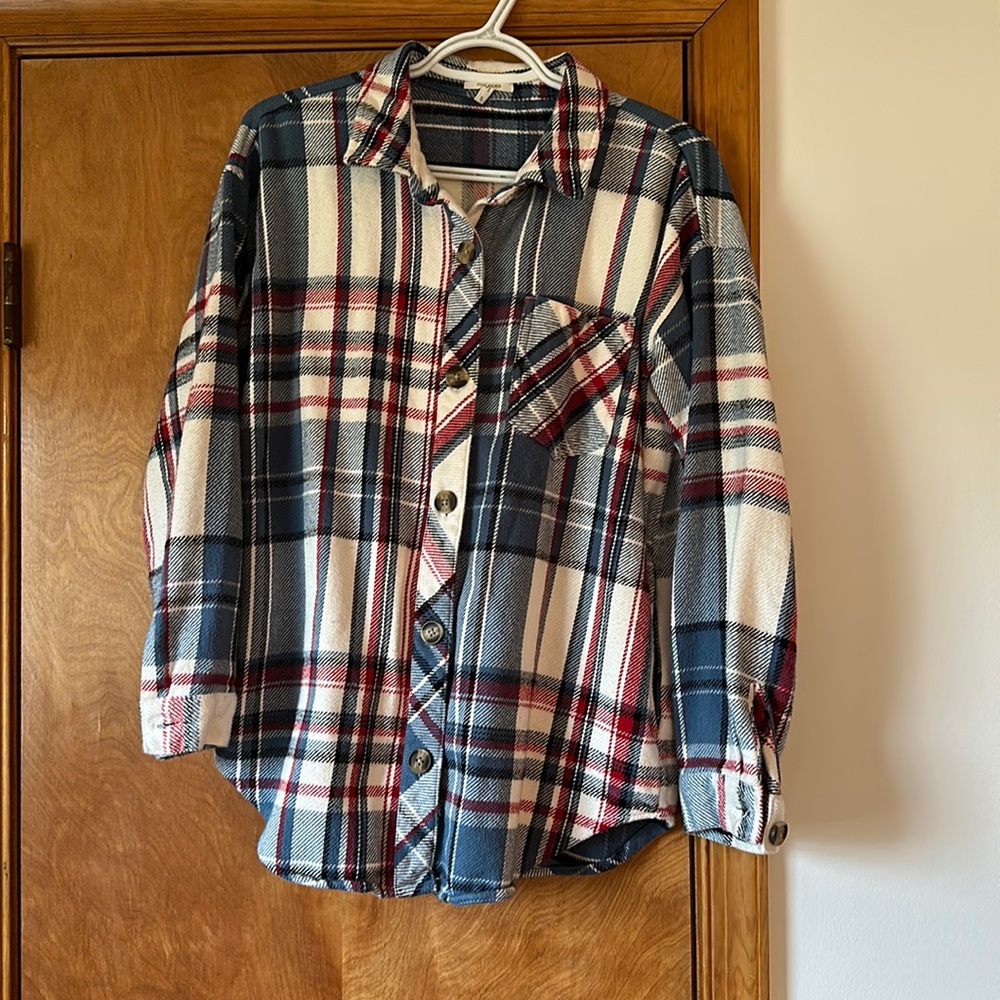 Maurice’s plaid Shacket with pockets